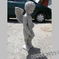 Статуя Ангел от Бетон. Фигура за декорация - каменен цвят, снимка 6 - Градински мебели, декорация  - 35852641