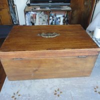 Старинно дървено ковчеже сандъче от орех, снимка 3 - Колекции - 41661776