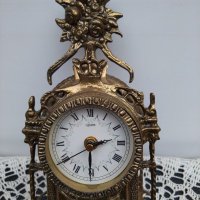 Бронзов настолен часовник за камина и бюро., снимка 4 - Антикварни и старинни предмети - 40379770