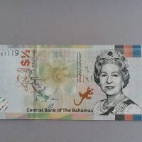 Банкнота - Бахами - 1/2 (половин) долар UNC | 2019г., снимка 1 - Нумизматика и бонистика - 42132069