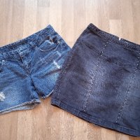 Лот дънкова пола и къси панталонки , снимка 1 - Къси панталони и бермуди - 41047118