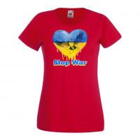 Дамска тениска STOP WAR,подкрепям Укркайна, против Войната, снимка 5 - Тениски - 36114751