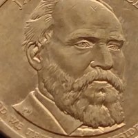Възпоменателна монета JAMES GARFIELD 20 президент на САЩ 1881г. за КОЛЕКЦИЯ 38044, снимка 3 - Нумизматика и бонистика - 40764027