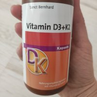 Витамин D3+K2 на капсули 180 капсули , снимка 1 - Хранителни добавки - 37426627