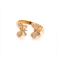 Златен дамски пръстен 2,08гр. размер:56 14кр. проба:585 модел:16487-5, снимка 1 - Пръстени - 40768931