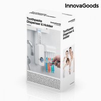 Диспенсър за Паста за Зъби с Поставка за Четка за Зъби InnovaGoods, снимка 5 - Органайзери - 41573460