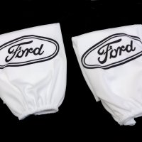 Автомобилни калъфки за наглавници (2бр. К-Т) За Ford Форд / Бял - Син Универсален и Еластичен Модел, снимка 2 - Аксесоари и консумативи - 40939554