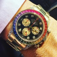 Мъжки луксозен часовник Rolex Daytona Rainbow 🌈, снимка 3 - Мъжки - 41630537