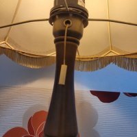  НАМАЛЕНА Настолна лампа с шапка от естествена кожа , снимка 9 - Настолни лампи - 39355658