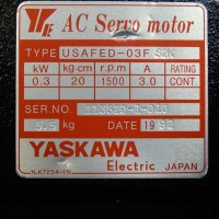 Сервомотор YASKAWA USA FED-03FS2K servomotor, снимка 4 - Резервни части за машини - 41729053
