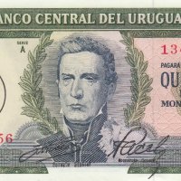 500 песо 1975 с надпечатка, Уруквай, снимка 1 - Нумизматика и бонистика - 34429811