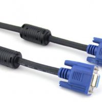Кабел VGA към VGA 3м + 2 ферит VCom SS001250 Черен, Cable VGA HD15 M/F +2Ferrite, снимка 1 - Кабели и адаптери - 34165010