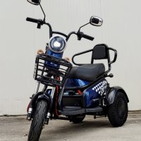 Електрическа триколка М4В двуместна 600В задно синя, снимка 4 - Мотоциклети и мототехника - 36465048