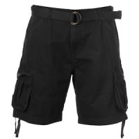 Lee Cooper - Мъжки къси панталони Belted Cargo, размери - M, L и XXL . , снимка 1 - Къси панталони - 37495612