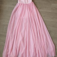 Дантелена рокля в бебешко розов цвят, снимка 5 - Рокли - 41583919