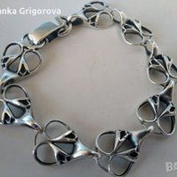 Италианска, дизайнерска, сребърна гривна, снимка 1 - Гривни - 35688321