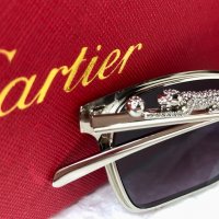 Cartier 2021 дамски слънчеви очила тип котка, снимка 10 - Слънчеви и диоптрични очила - 34665094