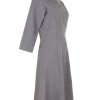 Клоширана сива рокля Awama - XL, снимка 4 - Рокли - 42532059