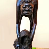 Африканска статуетка , снимка 4 - Статуетки - 14664411