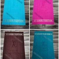 Големи плажни кърпи Louis Vuitton кафява розова синя тюркоаз, снимка 1 - Хавлиени кърпи - 41816996