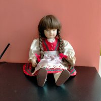 Колекционерска кукла Glorex Switzerland  46 см, снимка 5 - Колекции - 39543313