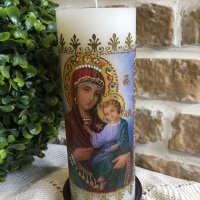 Ароматна свещ “ Св. Богородица” 20см, снимка 3 - Други - 42008061