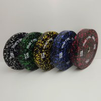Цветни гумирани дискове на петна (Flecked Rubber Bumper Plates) , снимка 7 - Фитнес уреди - 41038121