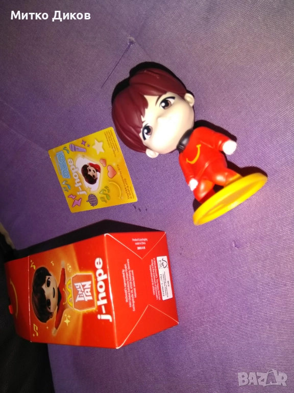 играчка TinyTAN на J-hope от Happy Meal на McDonald's. нова, снимка 1