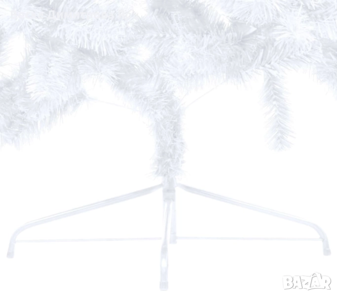 Изкуствена коледна елха - бяла -120см, снимка 1