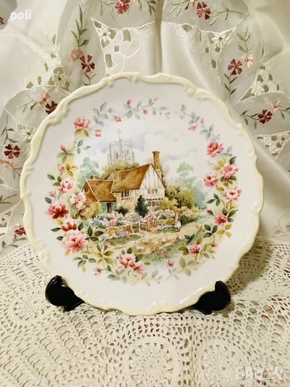 порцеланова чиния за стена , снимка 1