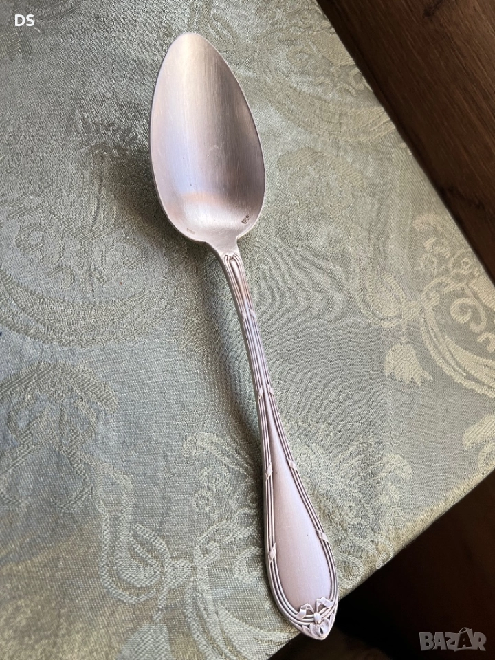  Посребрена лъжица, снимка 1