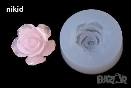 Камелия роза розичка с резки силиконов молд форма за декорация торта фондан украса, снимка 1