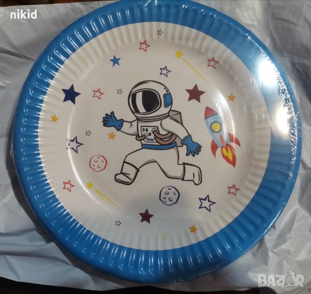 6 бр Космонавт Астронавт Космос парти чинии чинийки, снимка 1