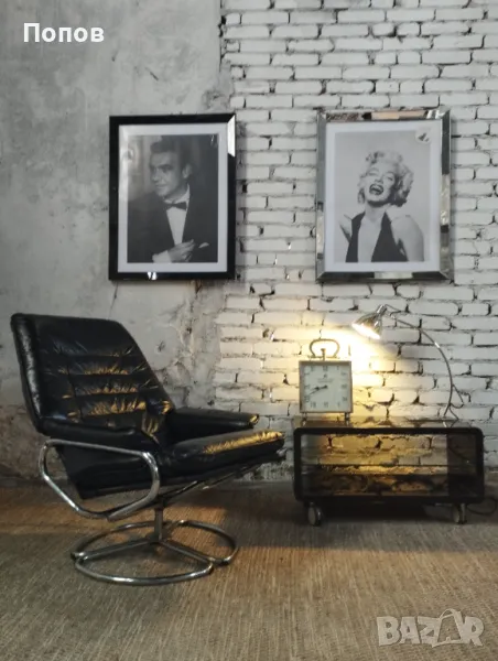 Норвежки кожен шезлонг, снимка 1