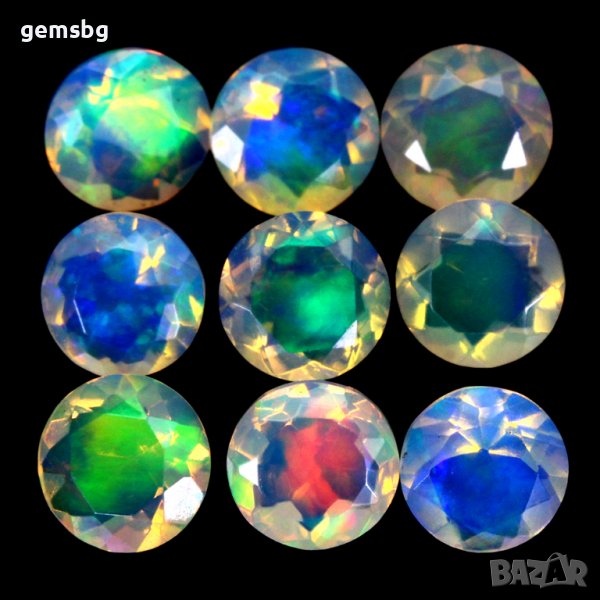 Естествен огнен опал 5мм, снимка 1