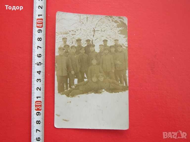 Стара снимка войник войници 1 световна война, снимка 1