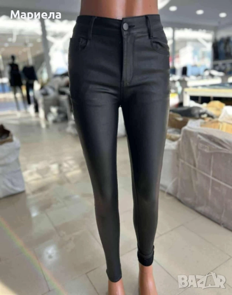 Кожен панталон с лека вата  , снимка 1