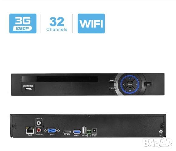1920X1080 60Hz SUPER ULTRA HD ONVIF P2P 32 Канален H.264 NVR за 2 Mегапикселови IP Камери 2xHDD, снимка 1