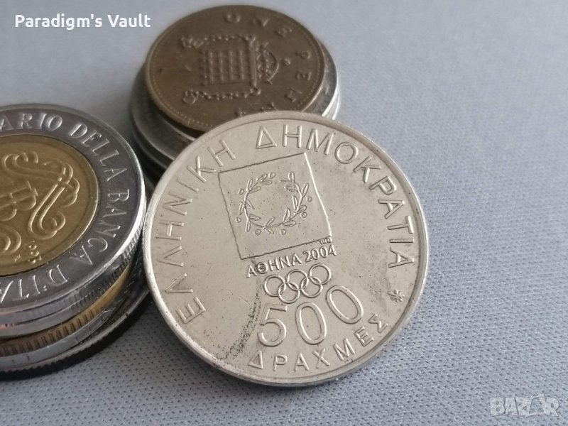 Монета - Гърция - 500 драхми Атина (олимпиада) | 2000г., снимка 1