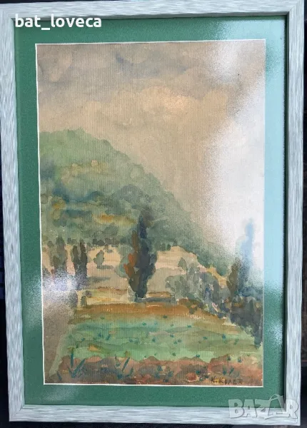Художник КОЛЬО КОЛЕВ Майсторски стар акварел подписана, снимка 1