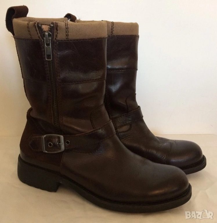 G-star оригинални кафяви боти от естествена кожа Uk4/37, снимка 1