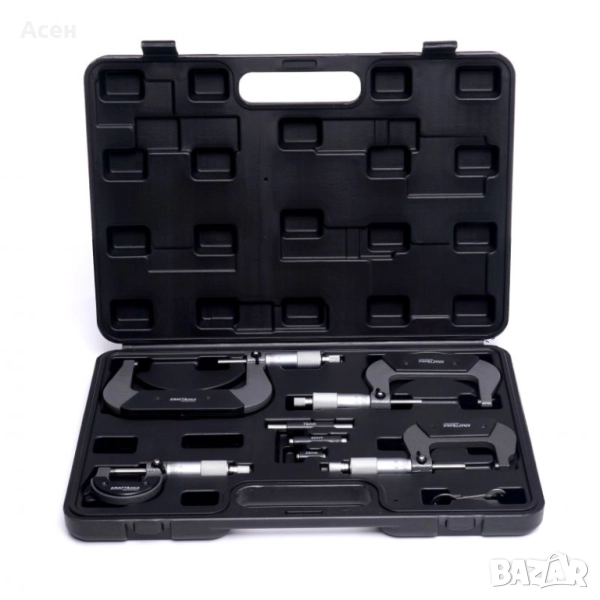 КОМПЛЕКТ МИКРОМЕТРИ 0-100 ММ , снимка 1