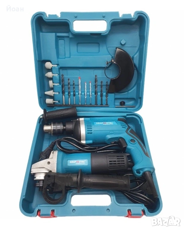 Ударна бор машина и ъглошлайв , снимка 1