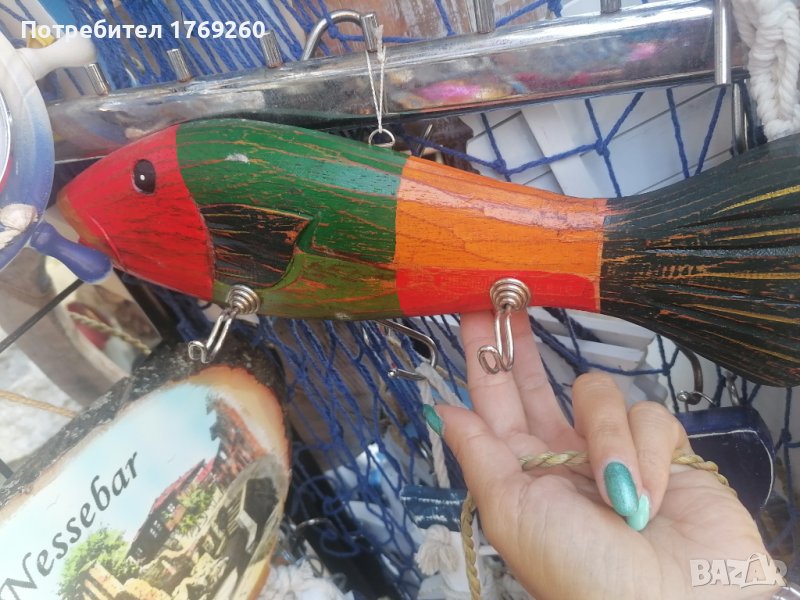 Продавам дървена риба закачалка! , снимка 1
