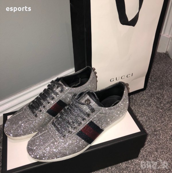 Модерни мъжки кецове Bambi Silver glitter 44-45 GG, снимка 1