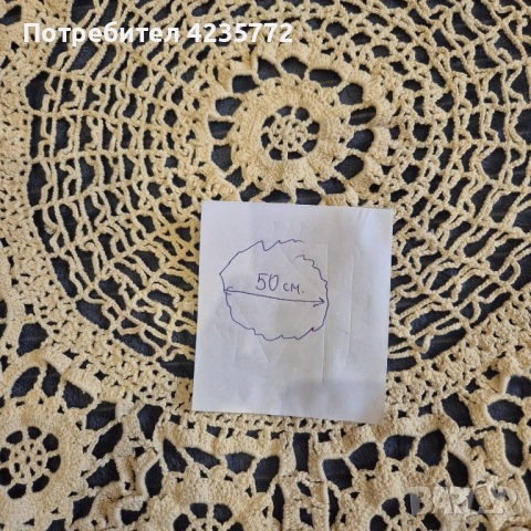 Тишлайфер плетен на една кука , снимка 2 - Покривки за маси - 52894913