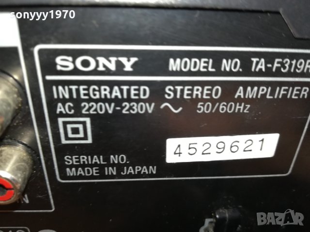 SONY TA-F319R AMPLIFIER-JAPAN-SWITZERLAND 2810211022, снимка 9 - Ресийвъри, усилватели, смесителни пултове - 34608503