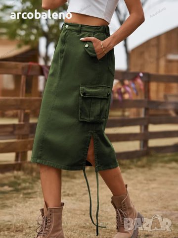 Ежедневна дамска дънкова пола, 4цвята , снимка 3 - Поли - 41636685