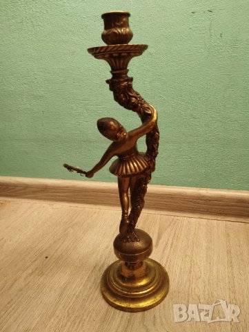 Фигуративен бароков свещник, снимка 4 - Други ценни предмети - 42525349