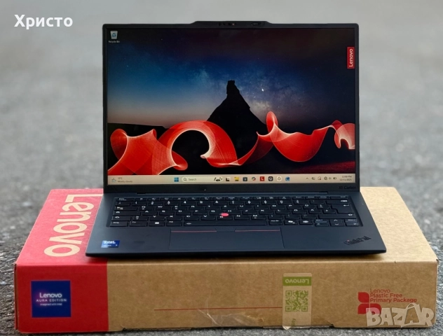 ПЕРФЕКТЕН!!! Лаптоп Lenovo ThinkPad X1 Carbon Gen 13 – Ultra 7, 32GB RAM, 1TB, Touch , снимка 2 - Лаптопи за работа - 52795236